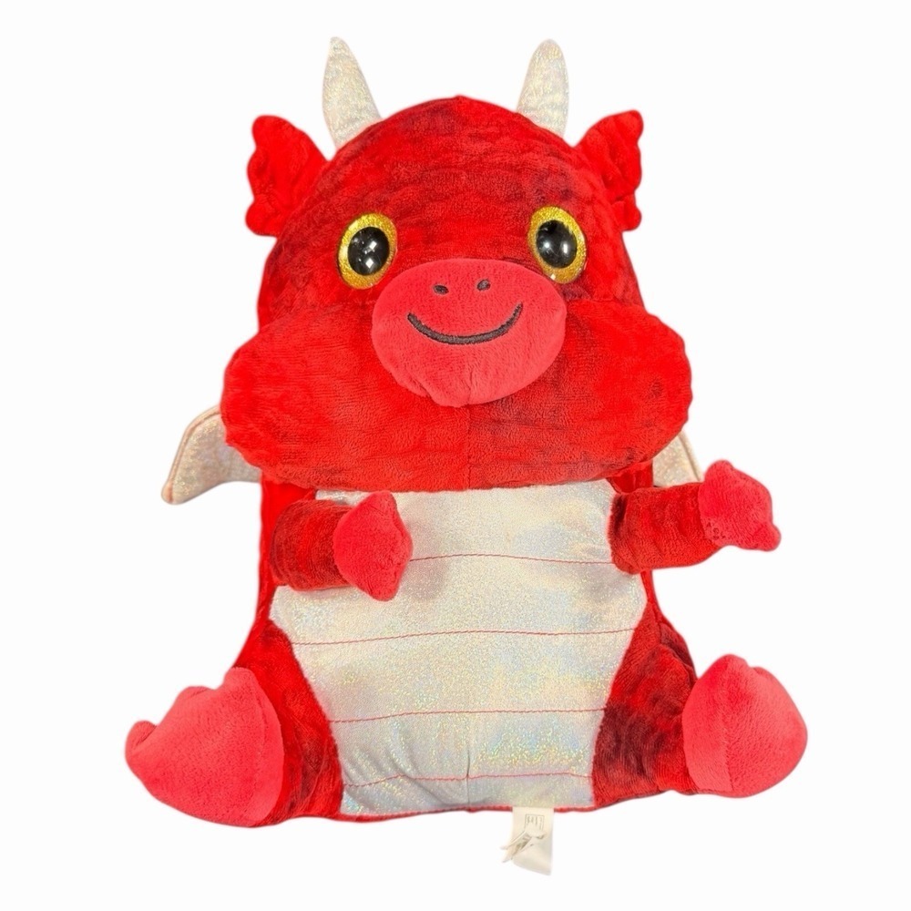 Rare Nanco Belly Buddies Plush‎ Stuffed Animal Toy Red Dragon 10"